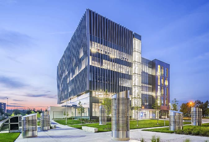 The University of Toronto Scarborough campus at dusk
